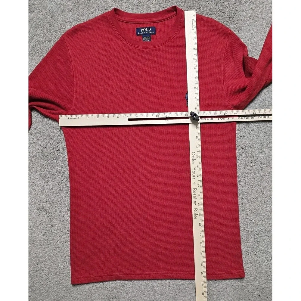 Polo Ralph Lauren Men's Size M Denim Polo Bear L/S Waffle Knit Thermal T-Shirt